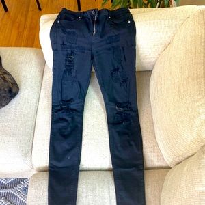 Black ripped jeans